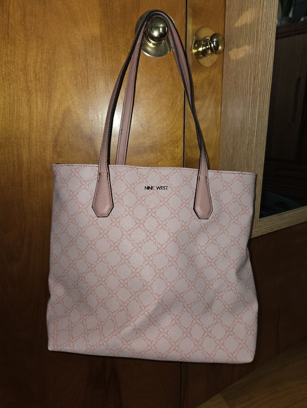 Nine West 3 Piece Tote Bag Set In Blush